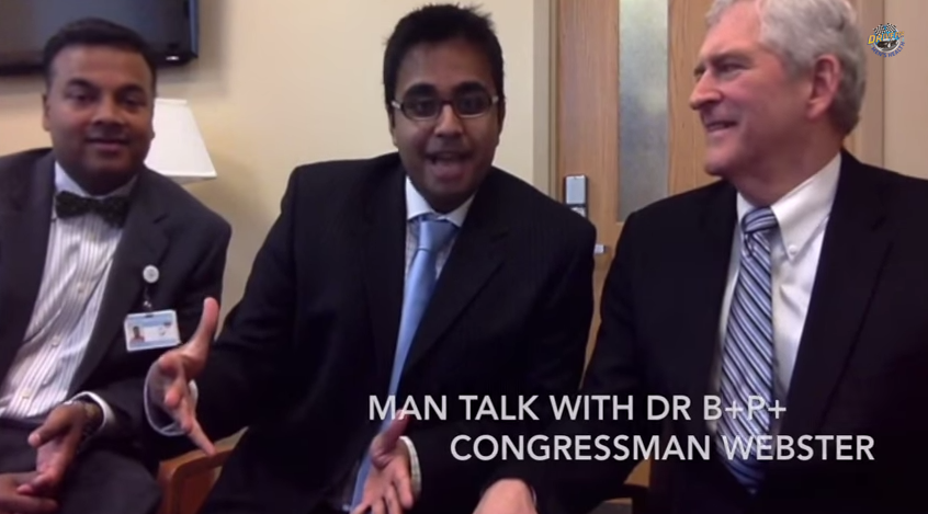 Man Talk Video Blog: Congressman Webster (10th District Florida) chats about Men's Health and drives the TESLA